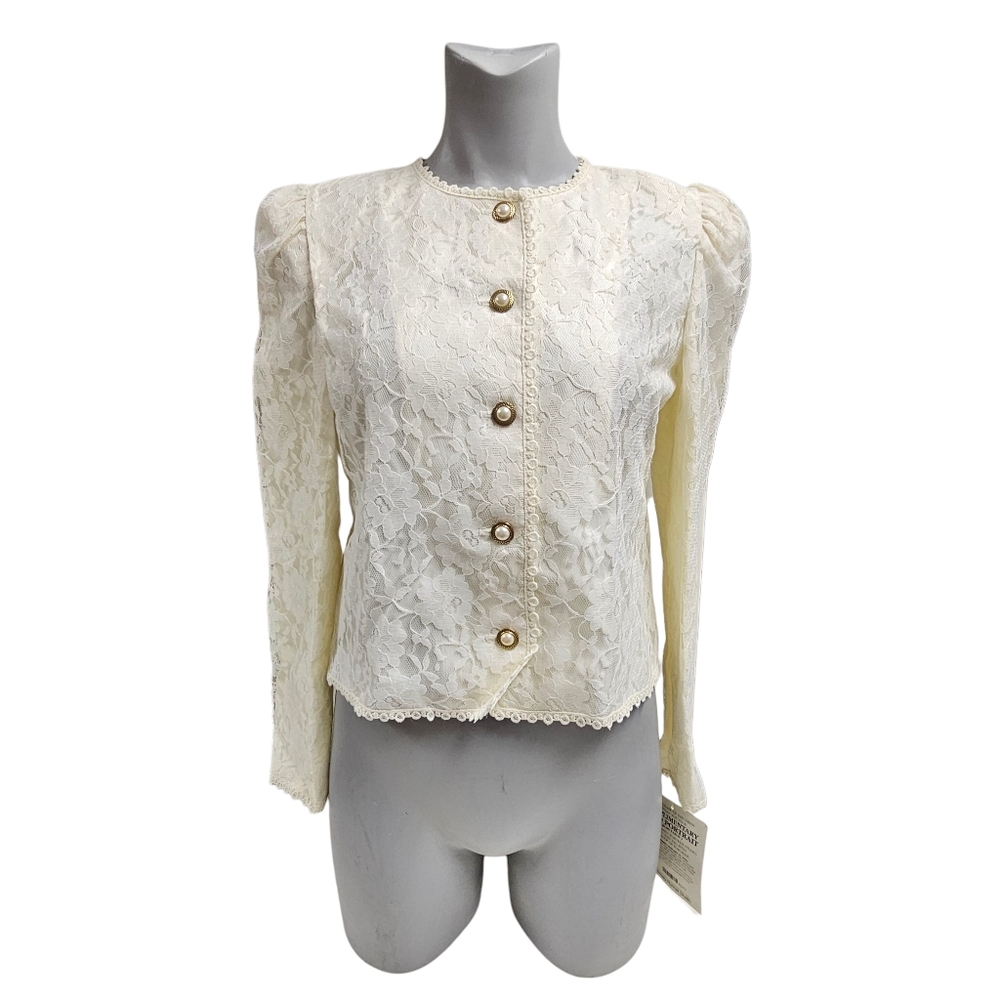 VTG 90s Pretty as a Picture lacy long sleeve top